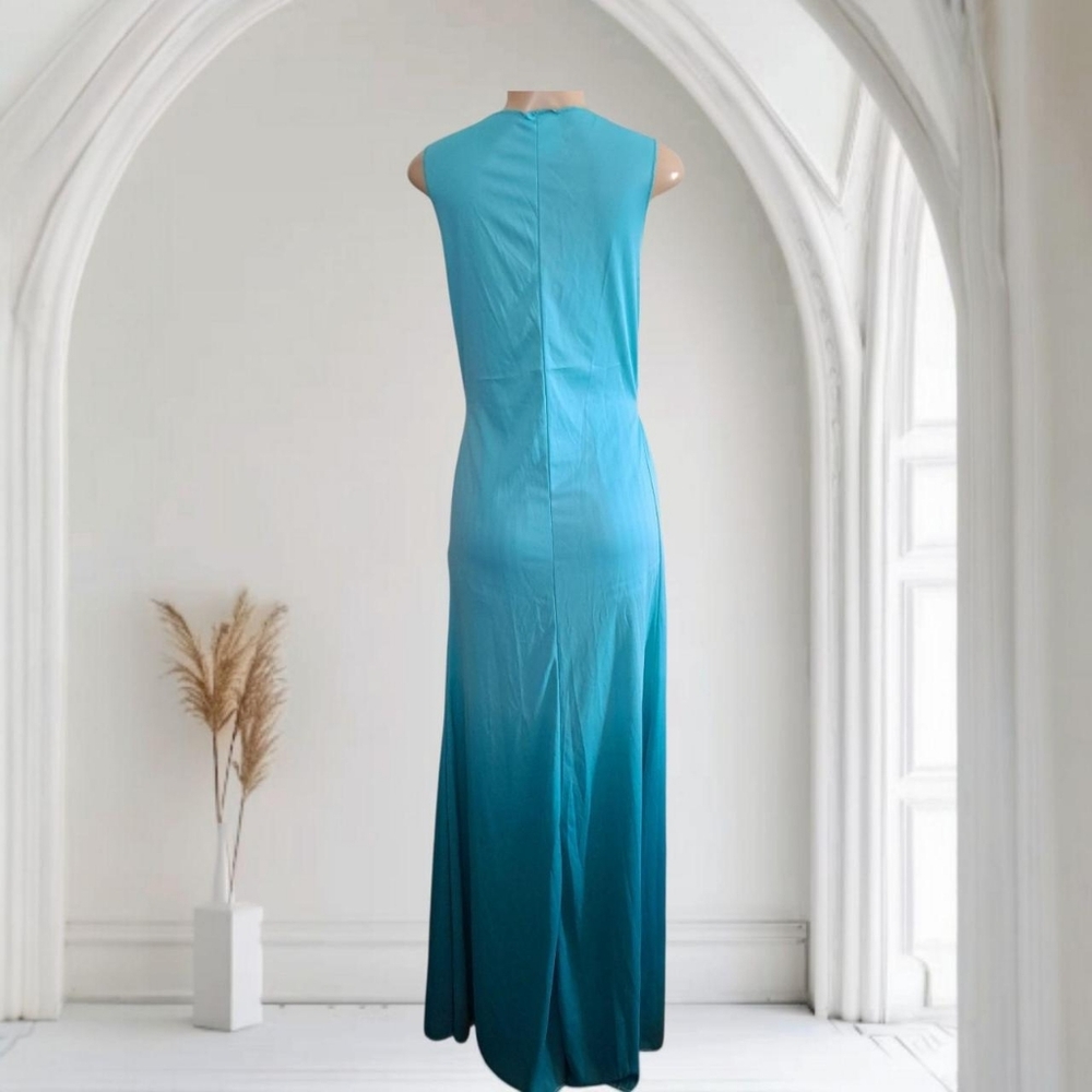 Spirit Blue Pleated Embellished Maxi Dress 💛 REASONABLE OFFERS WELCOME - Picture 3 of 7